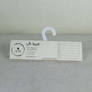 Custom Fabric Swatch Paper Hangers for Cloth Display