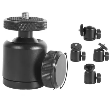 Mini Ball Head Tripod Head with Hot Shoe Adapter for Cameras and Monopods
