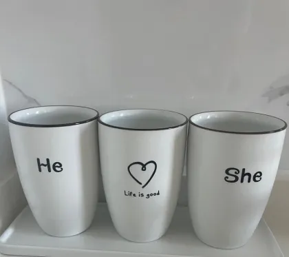 Customized Simple Household Ceramic Mouthwash Cup for Hotels