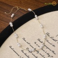 Elegant Natural freshwater pearl 18k Gold Plated necklace