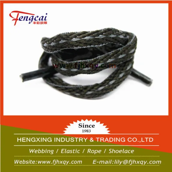 6mm waterproof polyester flat round shoelace