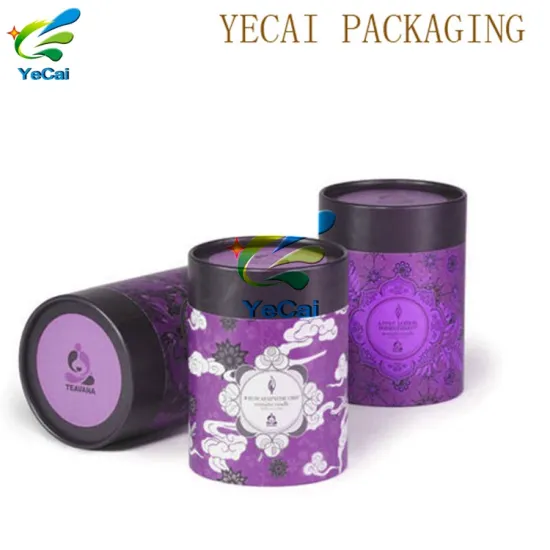 Professional manufacturer kraft paper cylinder box, round packaging candle box for sale