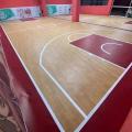 Kayu berkualiti tinggi PVC Sports Flooring Digunakan Lantai Decking Interlock Portable