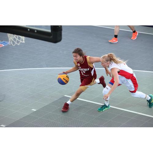 FIBA 3x3 Enlio SES blokujące się na świeżym powietrzu Trybunał sportowy 09