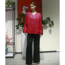 blusa de color ciruela