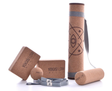 High Quality Organic Cork Yoga Set: Natural High Density for Flexibility and Posture Improvement