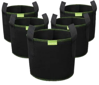 1-30 Gallon Non-Woven Plant Fabric Pots with Handles for Greenhouse Gardening