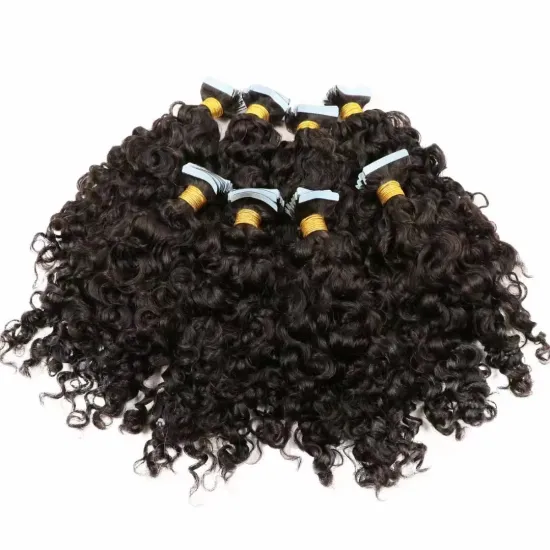 Double Drawn Human Hair Tape Extensions 4x1 cm, 10-24 Inch, 1 Pack, 100g, In Stock