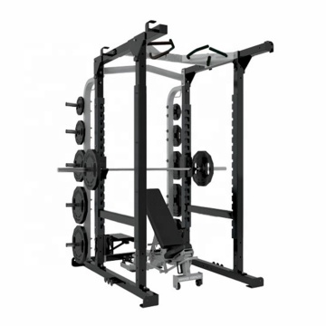 Kommersiell justerbar gym squat skivstång fitness squat rack