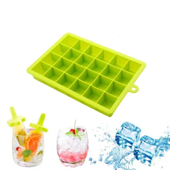 2023 New Arrival BPA Free Silicone Ice Cube Molds with Lid and Stackable Tray