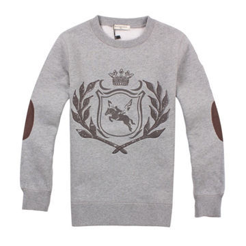 Men's vintage crew neck sweatshirt with cracked print