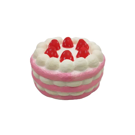 Wholesale Promotional Cake Shape Squishy Toys: Strawberry Cakes for Anti-Stress Relief