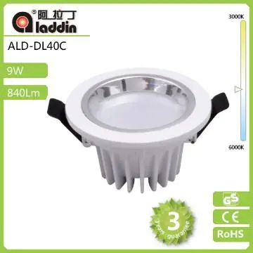 round 9w led downlighting