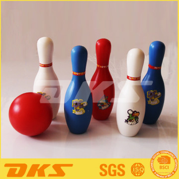 bowling pins and ball game set