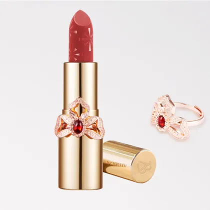 Golden Luxury Waterproof Moisturizing Smooth Long-Lasting Red Lipstick for Wholesale