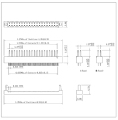 1,27mm IDC επίπεδη κεφαλίδα καλωδίων Τμήμα βύσμα βύσμα (τερματισμένο ύψος 5.1)