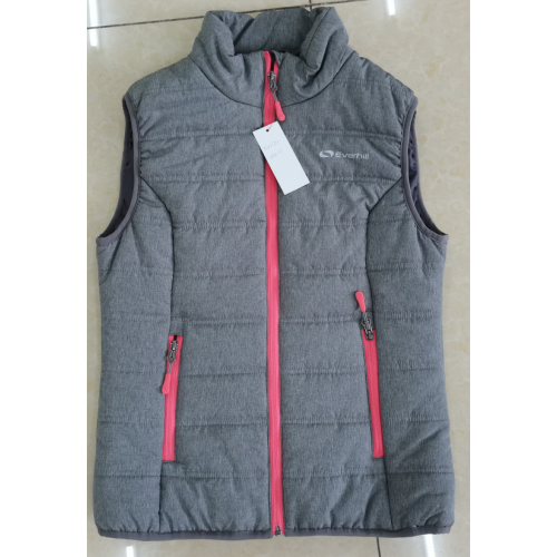 Polyester Vest With Zipper And  Padding