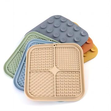 Dog Licking Mat: Slow Feeder Lick Pad with Suction Cups for Calming Treats and IQ Training