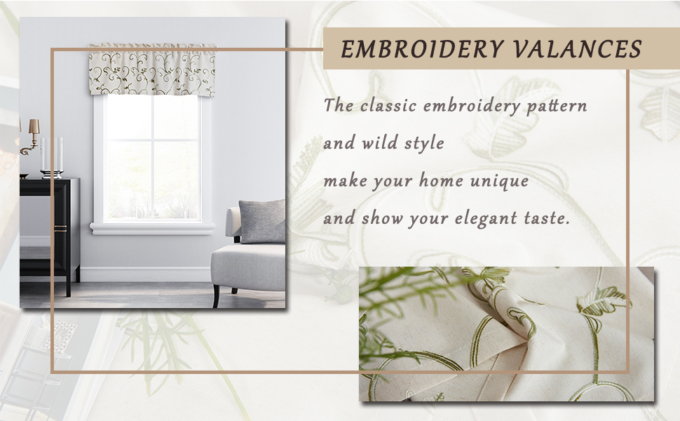 Embroidery Valances