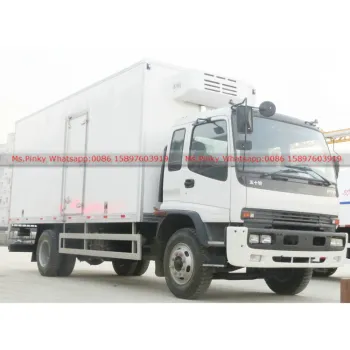 Japanese brand Qing ling FTR 205HP Refrigerator Cooling Box Truck 15Tons 36cbm -40cbm  Export to Rwanda  0086 15897603919