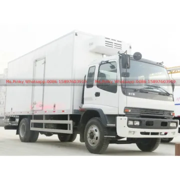 Japanese brand Qing ling FTR 205HP Freezer Refrigerated Truck 36cbm -40cbm Export to Rwanda Whatsapp:0086 15897603919