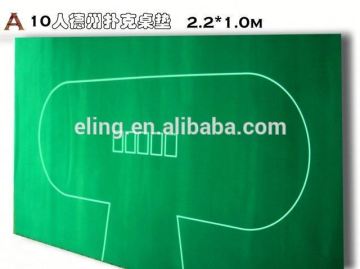 Poker Table Fabric ( casino equipment with flocking nylon and rubber materia)100% virgin polypropylene nonwoven fabric