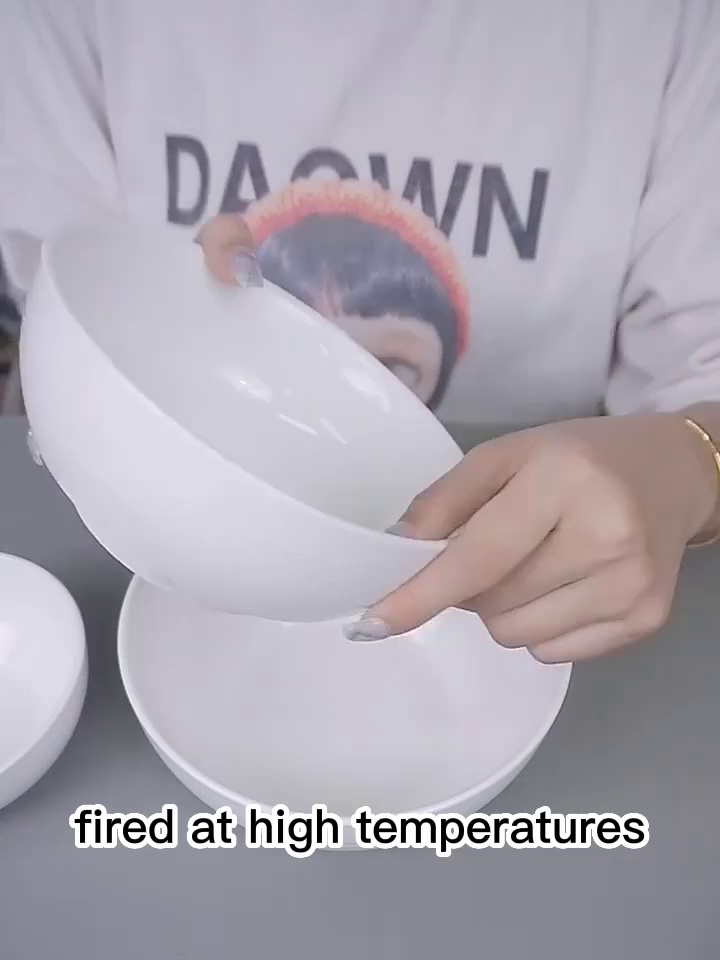White Ceramic Spaghetti Bowl