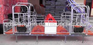 Galvanized Farrowing Crate With Stainless Steel Feeder 