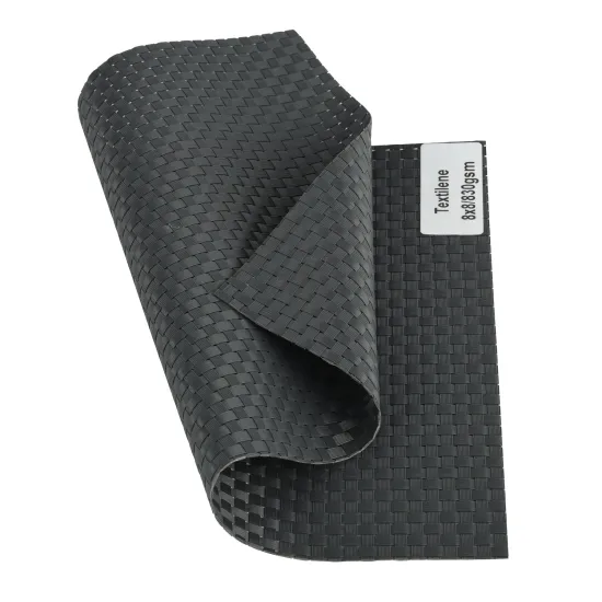 Black 8x8 Textile Mesh Weave Fabric: Vinyl-Coated Mesh Fabric for Outdoor Furniture and Chairs