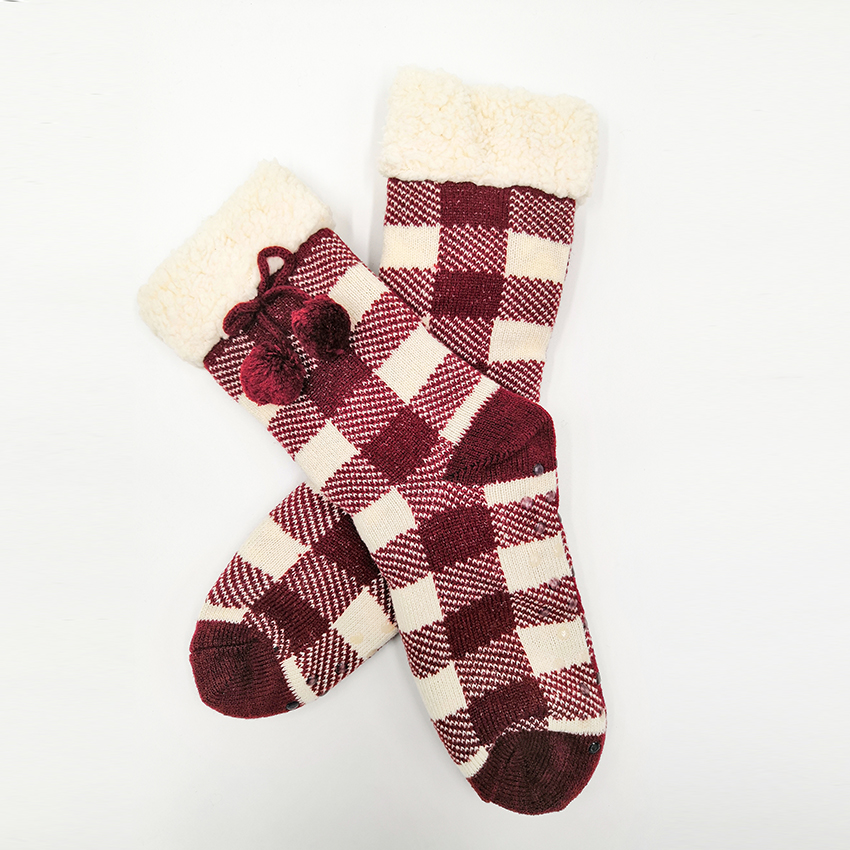 Classical women sherpa home socks