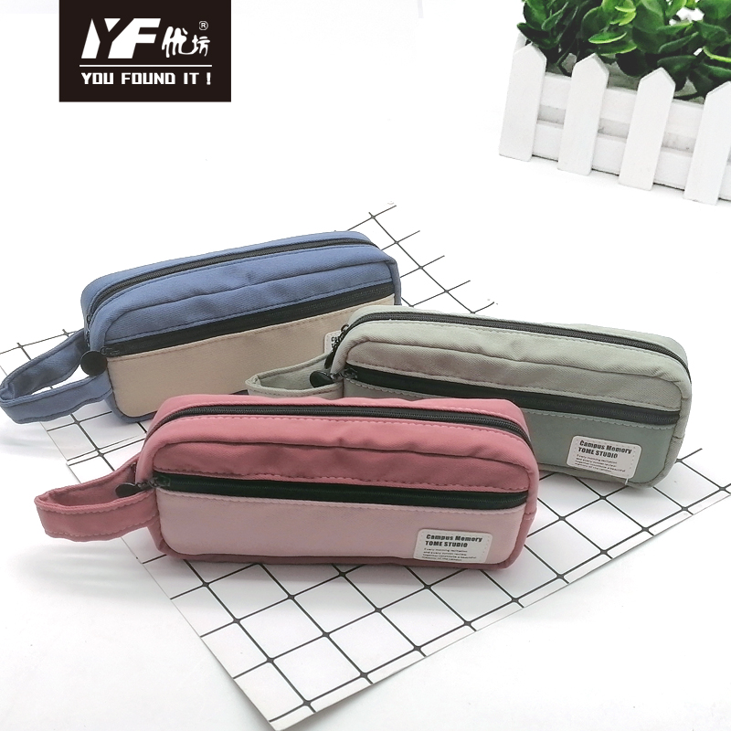Benutzerdefinierte Speicherstil tragbare Leinwand Bleistifthülle & Tasche Multifunktionale Tasche