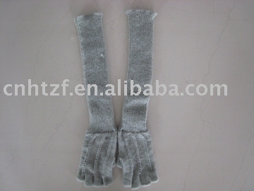 100%cashmere knitted long arm warmer