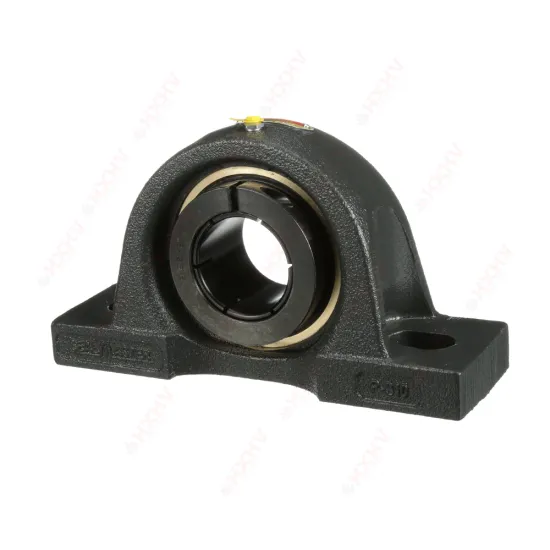 EMP 35T Size 260.35x66.675x142.875 mm HXHV 55.56mm Bore Two Bolt Black Oxided Mounted Cast Iron Pillow Block Bearing