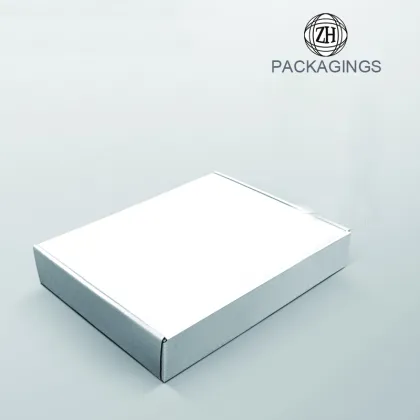 White shipping box for apparel retail
