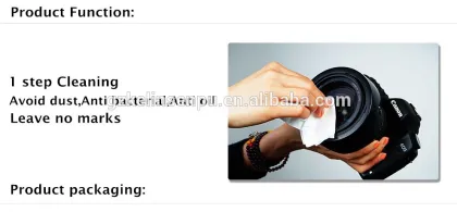 wet stength paper lens cleaning wipe