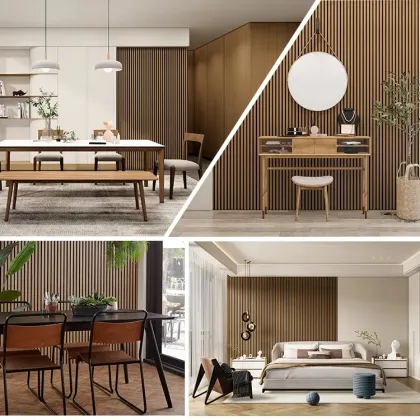 Customized Wooden Natural Veneer Acoustic Wall Panels