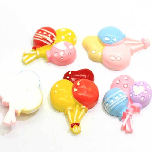 Flat Back Kawaii Balloon Shaped Resin Cabochon Kids DIY Toy Ornaments Beads Charms Bedroom Decoration Spacer
