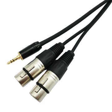 OEM TRS Audio Speaker Cable 3.5mm to 2 xLR Female Aux Cable with 2 xLR Male Plug to 3.5mm Male for Phone to Mixer Amplifier Y Splitter