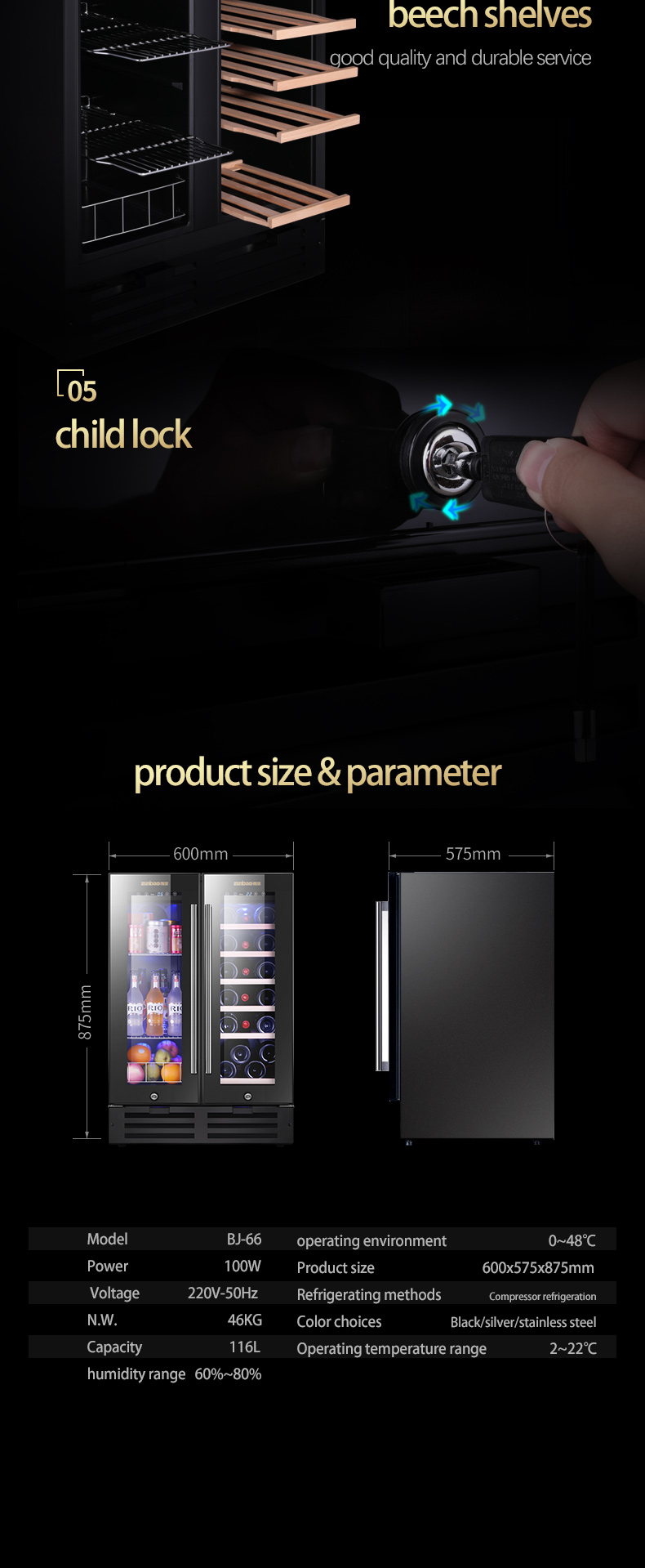 Modern Wine Cooler Refrigerator