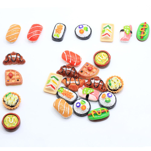 Funny Food Cute Rice Balls Bread Sushi Salmon Resin For Woman Girl Dangle Drop Earrings Asymmetric Earrings Unique Jewelry Gift