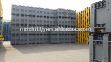 Big Bulk Container, large Plastic Pallet Box Container with Lid / Cover & wheels or without