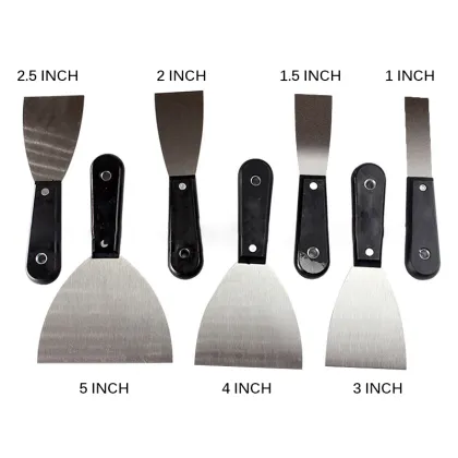 High quality steel putty knife set 7pcs Putty Knife Scraper Blade Plastic Handle Construction Tool Professional bricklayer Tool