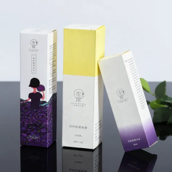 Custom Small White Folding Carton Boxes for Skincare, Medicine, and Cosmetic Packaging