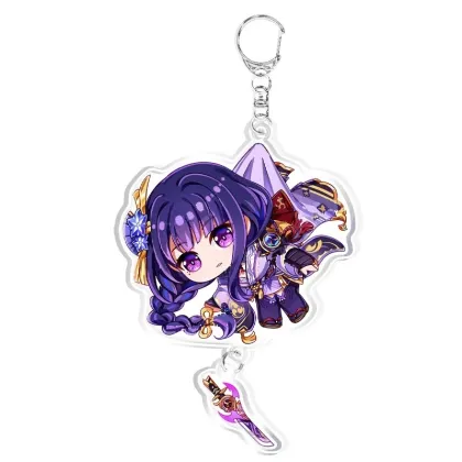 Cute Anime Keychains: Zhongli, Venti, Xiao, and Keli for Genshin Impact Fans