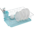 1 tier chrome plated dish rack with tray