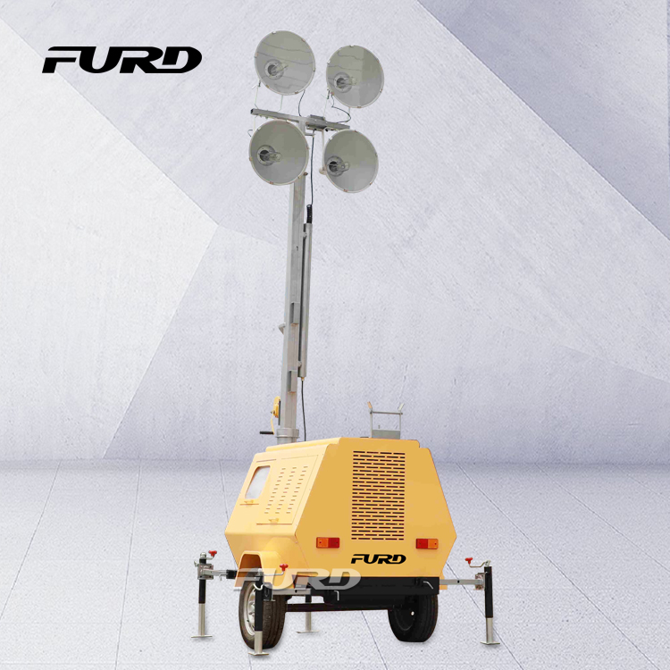 9M height, 10KW generator Mobile Light Tower