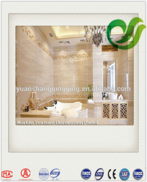 WPC house design interior decoration , faux marble wood plastic wall panel board