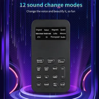 Universal Mini Sound Card Voice Changer for Mobile Phones and Computers: New Functions