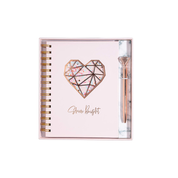 Elegante taccuino alla moda set di diamanti con binding a doppio filo: planner personalizzato perfetto, diario della lista delle cose da fare per ragazze
