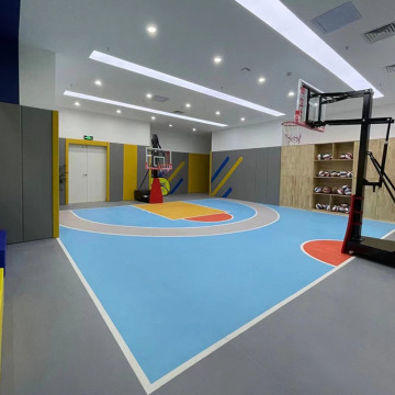 Custom flooring for indoor basketball courts